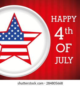USA design over red background, vector illustration.
