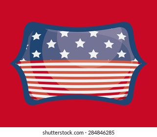 USA design over red background, vector illustration