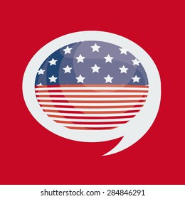 USA design over red background, vector illustration