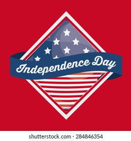 USA design over red background, vector illustration