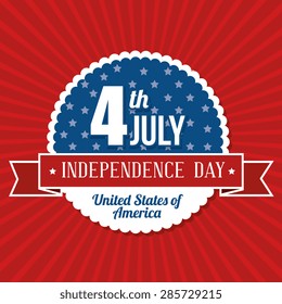 USA design over red background, vector illustration.