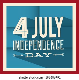 USA design over red stripes background, vector illustration