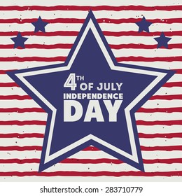 USA design over striped background, vector illustration