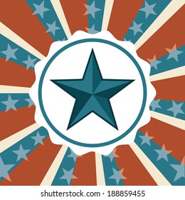 USA design over stripes background, vector illustration