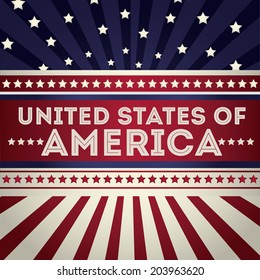 USA design over vintage background, vector illustration