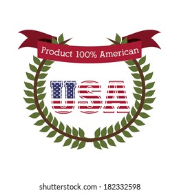 usa design over   white background vector illustration