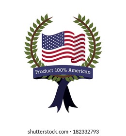 usa design over  white background vector illustration