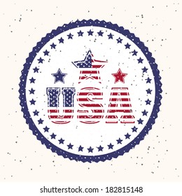 usa design over  white background vector illustration 