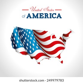 USA design over white background, vector illustration.