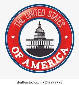 USA design over white background, vector illustration.