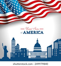 USA design over white background, vector illustration.