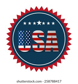 USA design over white background, vector illustration.