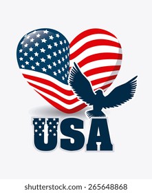 USA design over white background, vector illustration.