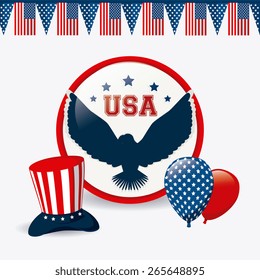 USA design over white background, vector illustration. USA design over white background, vector illustration.