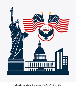 USA design over white background, vector illustration.