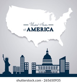 USA design over white background, vector illustration.