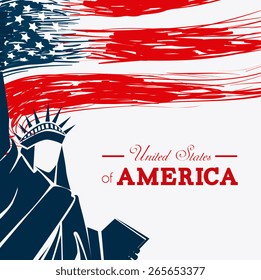 USA design over white background, vector illustration.