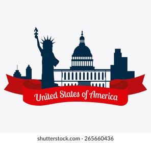 USA design over white background, vector illustration.