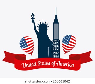 USA design over white background, vector illustration.