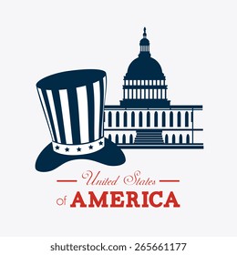 USA design over white background, vector illustration.