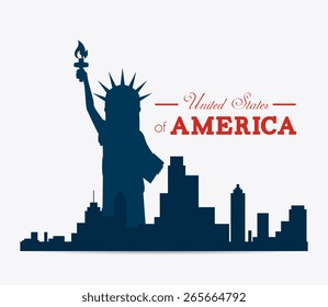 USA design over white background, vector illustration.
