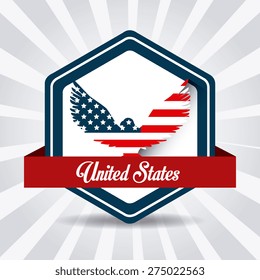 USA design over white background, vector illustration.