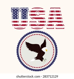 USA design over white background, vector illustration