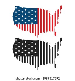 USA digitales Design, Vektorgrafik eps10 schwarz und Farbe Version. Vektorgrafik