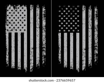 USA Distressed Flag Design Template