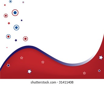 USA Dots and Stripes Background Fourth of July
