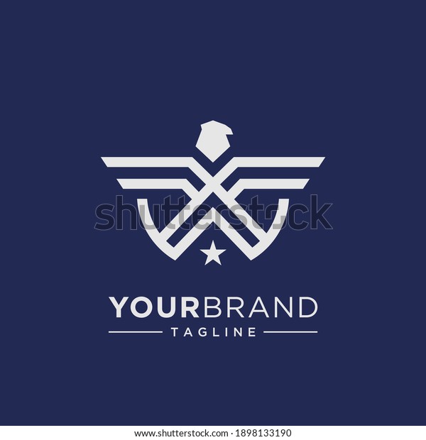 USA eagle  logo\
design vector\
illustration.\
