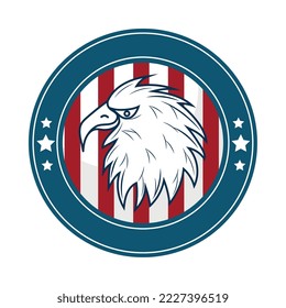 usa eagle in seal emblem
