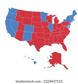 Elecciones en Estados Unidos 2016 en arte vectorial 