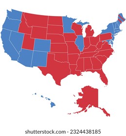 Elecciones en Estados Unidos 2020 en arte vectorial