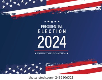 VEKTORGRAFIK des US-Wahlkonzepts 2024.