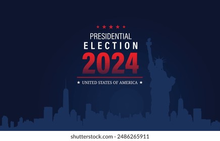 USA Election 2024 concept vector. illustration.