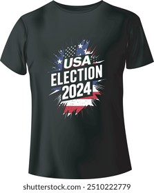 USA Election 2024 Typography T-Shirt