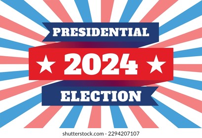 US-Wahl 2024, Vektorhintergrund