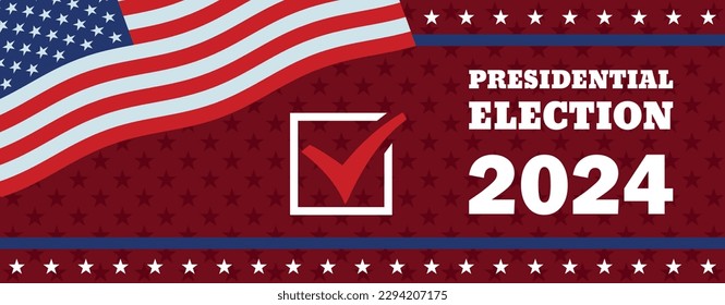 US-Wahl 2024, Vektorhintergrund