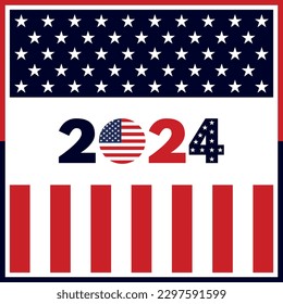 USA election 2024 vector background