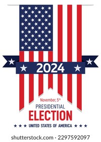 USA election 2024 vector background