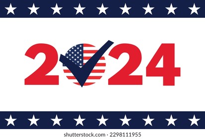 USA election 2024 vector background