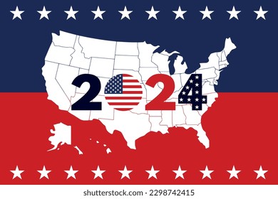 USA election 2024 vector background