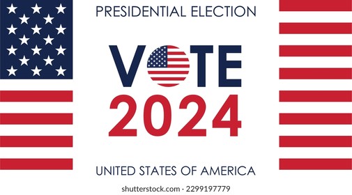 USA election 2024 vector background