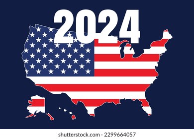 USA election 2024 vector background