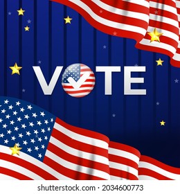 USA election company poster. Vector Illustration EPS10