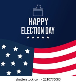 USA Election Day Concept Vector Illustration With Star