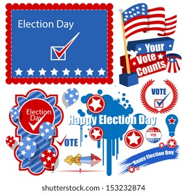 USA Election Day Graphics Set