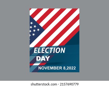 USA Election day poster. Brochure a4