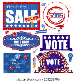 USA Election Day Sale Graphics Vector Set
